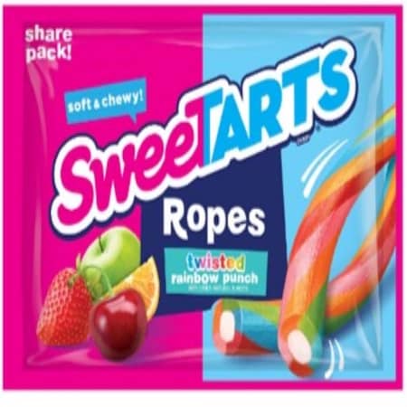 Sweetarts SweetTARTS Soft and Chewy Ropes Twisted Rainbow Punch Candy 3.5 oz 71512